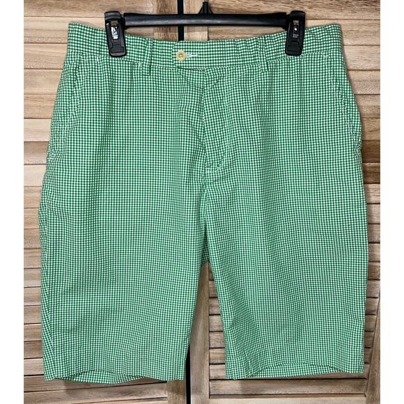 Polo Ralph Lauren Other - PERFECTLY BROKEN IN Polo Ralph Lauren Green White Gingham Suffield Shorts sz 34